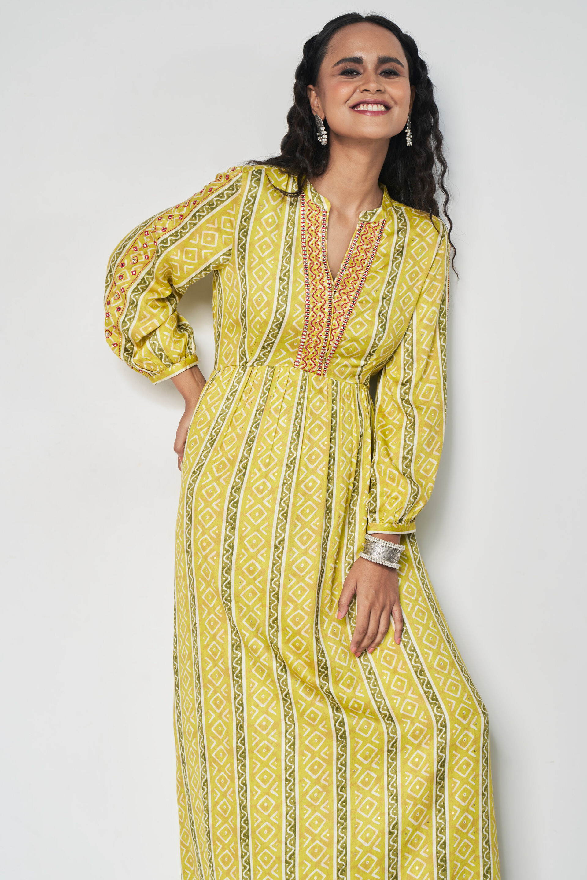 Neena Maxi Dress, Lime, image 9